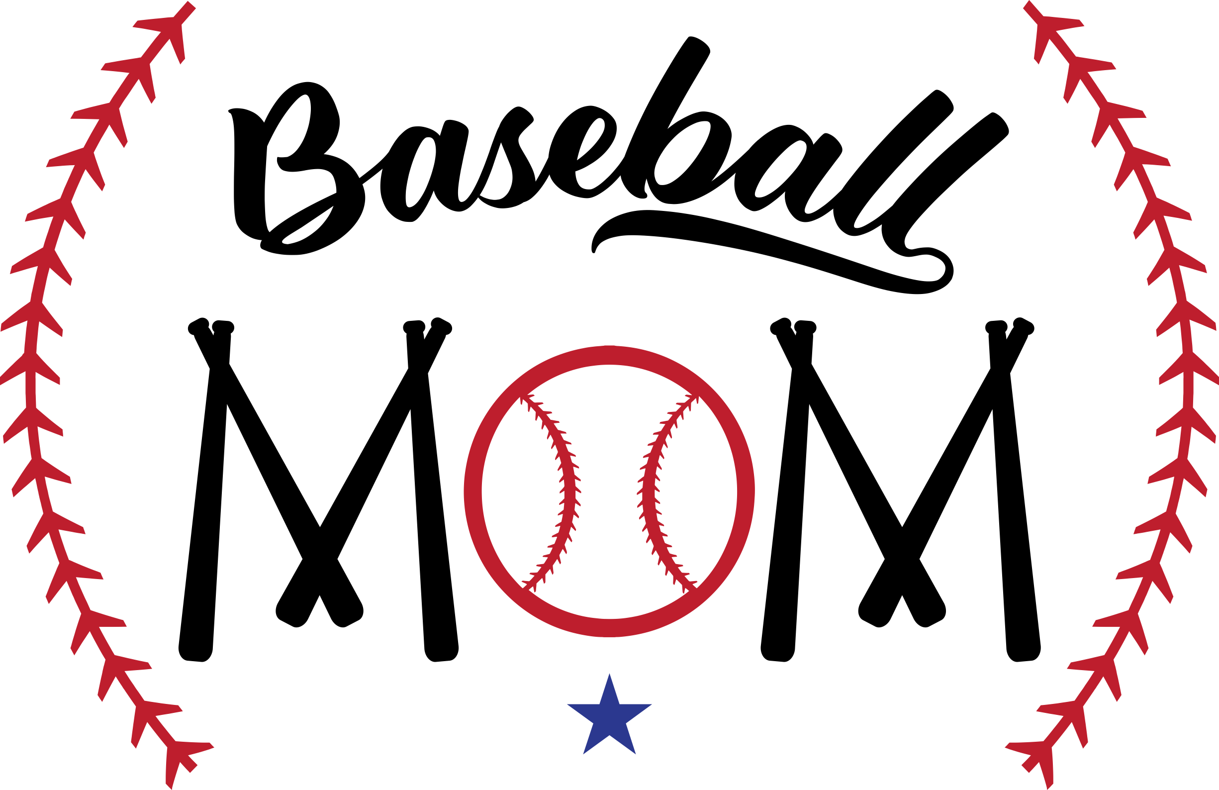Baseball Mom 6 Ink Silhouette Svg Vector Free Vectors